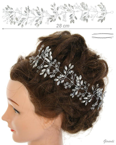 decorazione per capelli foglie di cristallo